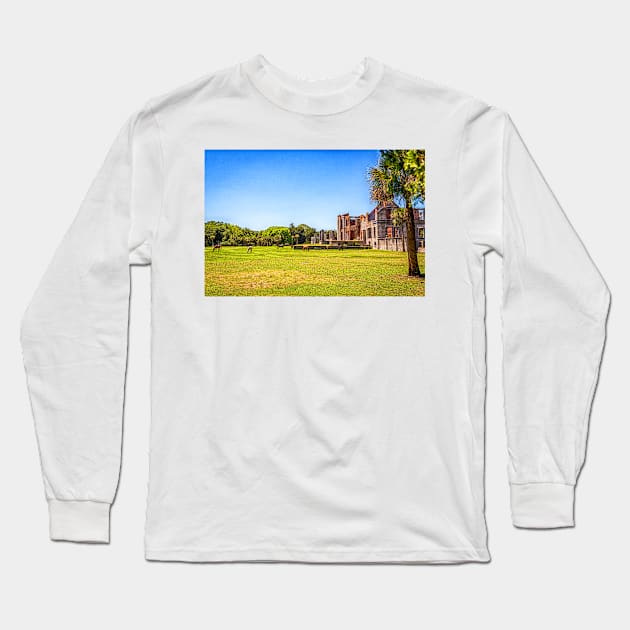 Wild Horses at Cumberland Island National Seashore Long Sleeve T-Shirt by Gestalt Imagery